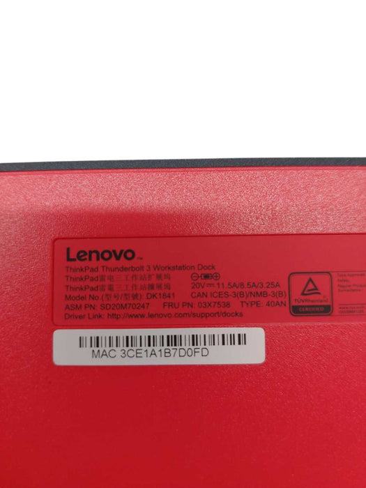 Lenovo Thinkpad Thunderbolt 3 Workstation Dock  â