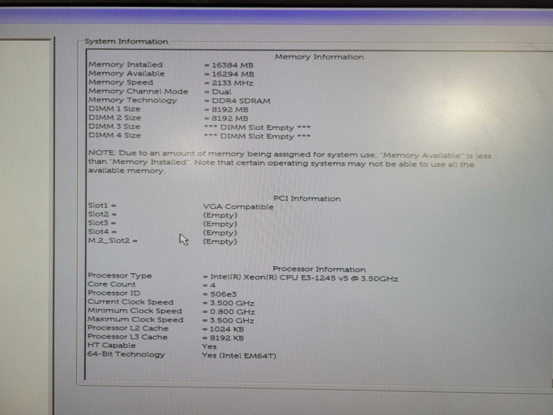Dell precision T3620 Xeon E3-1245 V5 @ 3.50ghz / 16gb ram / NO HDD QUADRO K22 !