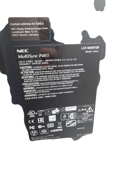 Nec Multisync P403 LCD Monitor  â