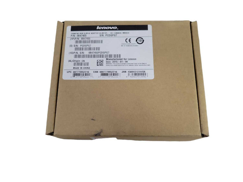 NEW LENOVO - 0B47455 - THINKPAD 65W SLIM AC ADAPTER (SLIM TIP) Q!