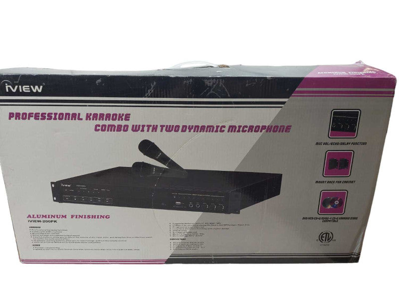 iView - 200PK Professional Karaoke Combo with 1 Dynamic Microphones =