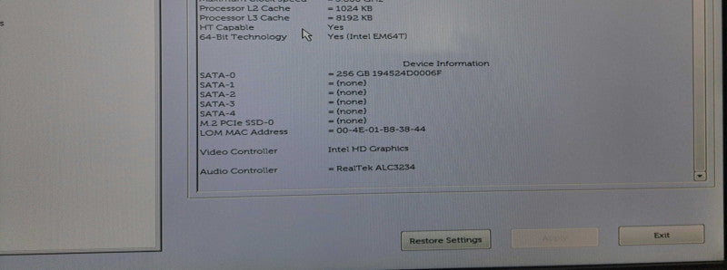 Dell Precision 3630 | Xeon E-2174G @ 3.80GHz 16GB DDR4 256GB SSD )