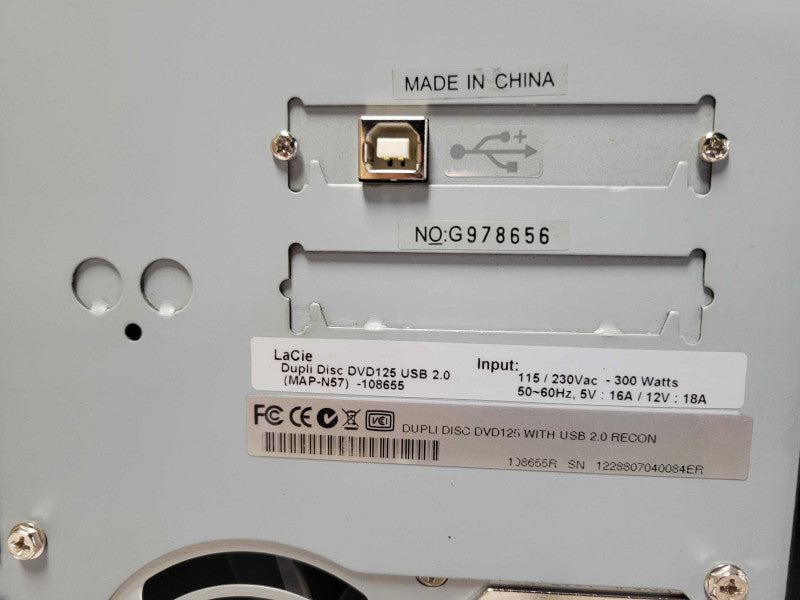 LaCie Dupli Disc DVD125 DVD/CD Duplicator Model MAP-N57, _