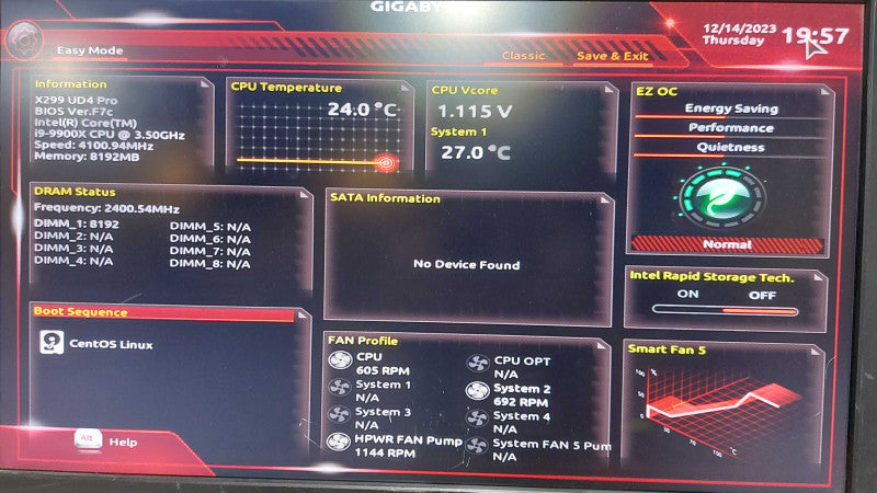 Blackbox PC i9-9900X @ 3.50ghz / 8gb ram / Gigabyte X299 UD4 Pro / 850w PSU #