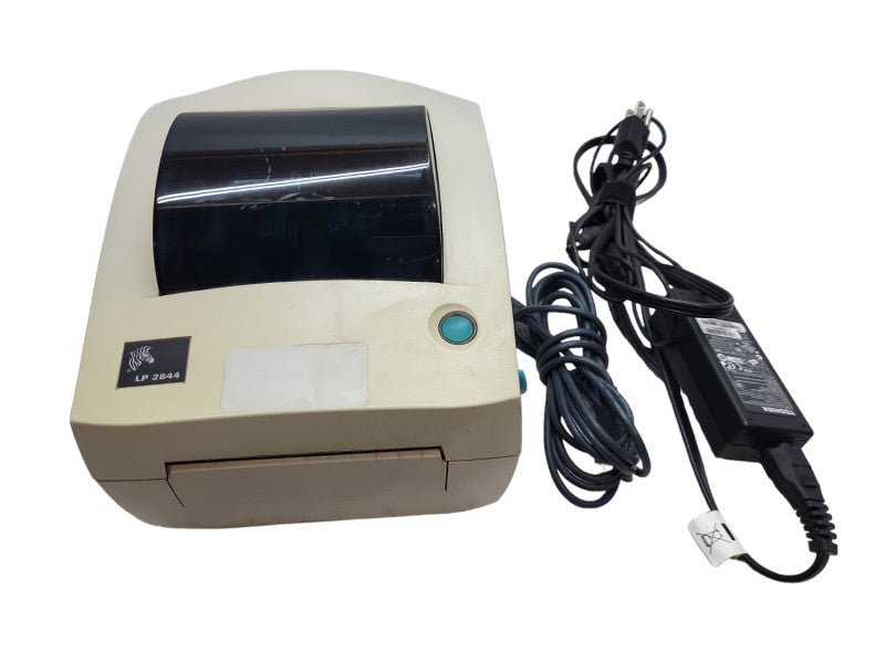 ZEBRA LP2443PSA THERMAL LABEL PRINTER W/ COMPATIBLE ADAPTER &
