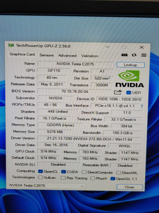 Nvidia Tesla C2075 6GB  (900-21030-0020-100) %