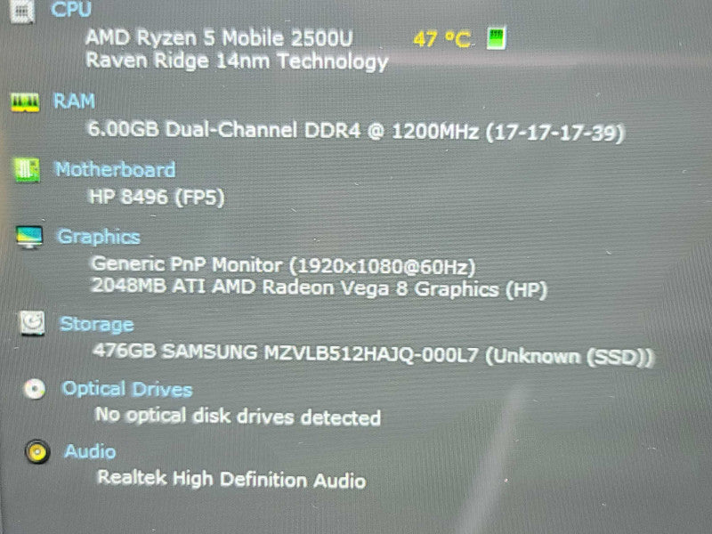 HP Envy x360 AMD Ryzen 5 2500U| 8GB DDR4 | AMD Radeon Vega| 512GB SSD| READ Î²