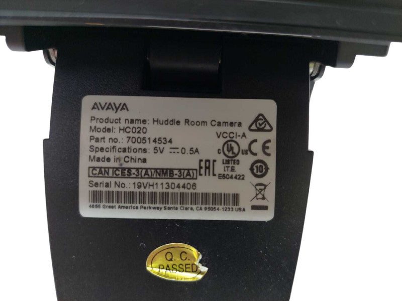 Avaya Huddle Room Camera Model: HC020 =
