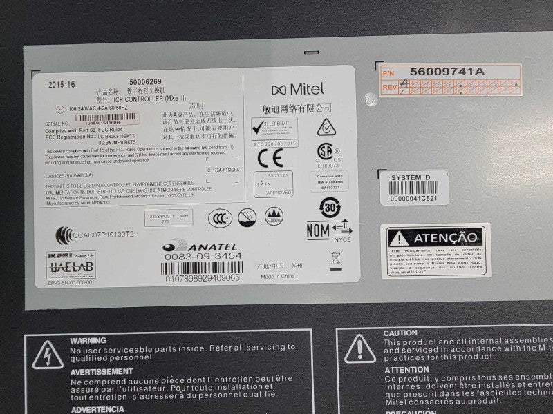 Mitel 3300 MXe III IPC Controller 50006269 /w x2 PSU, READ _