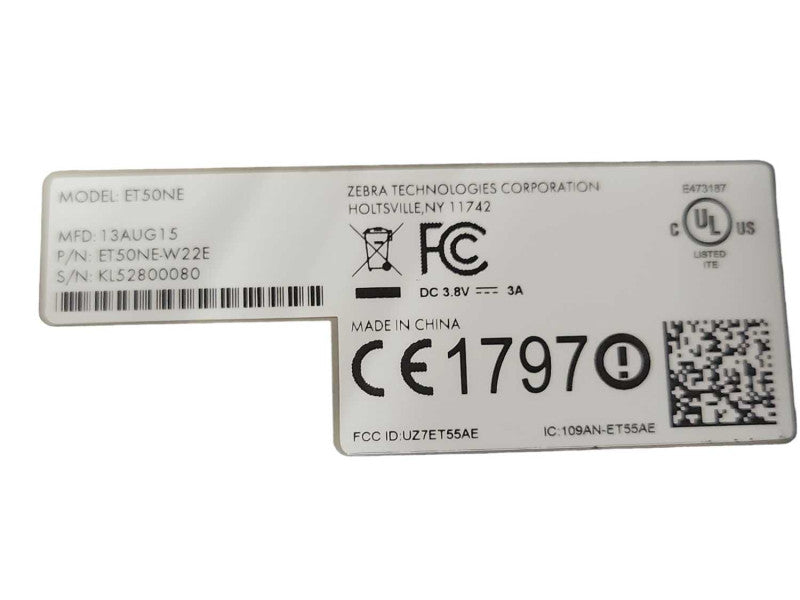 Zebra ET50NE ET50NE-W22E Tablet PC _