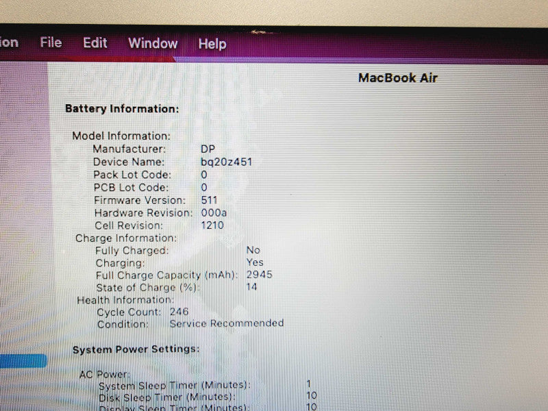 Apple Macbook Air 2017 13" Core i5-5350U @ 1.8GHz 8GB DDR3 500GB SSD  (