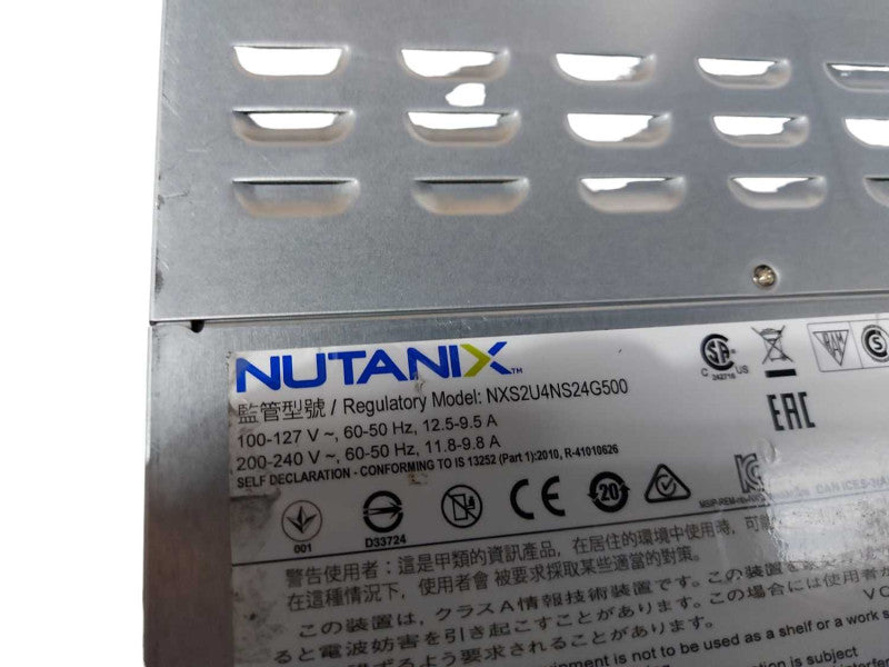 Nutanix Node Server NXS2U4NS24G500 4x NODE E5-2680 V4 16GB Ram #
