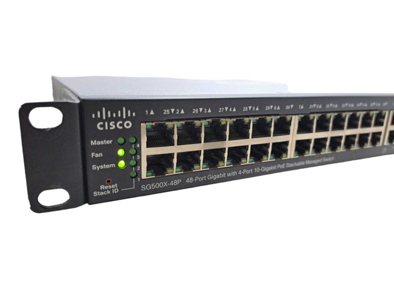 Cisco SG500X-48P | 48-Port Gigabit PoE+ 375W | 4x 10G SFP+ Stackable Switch )