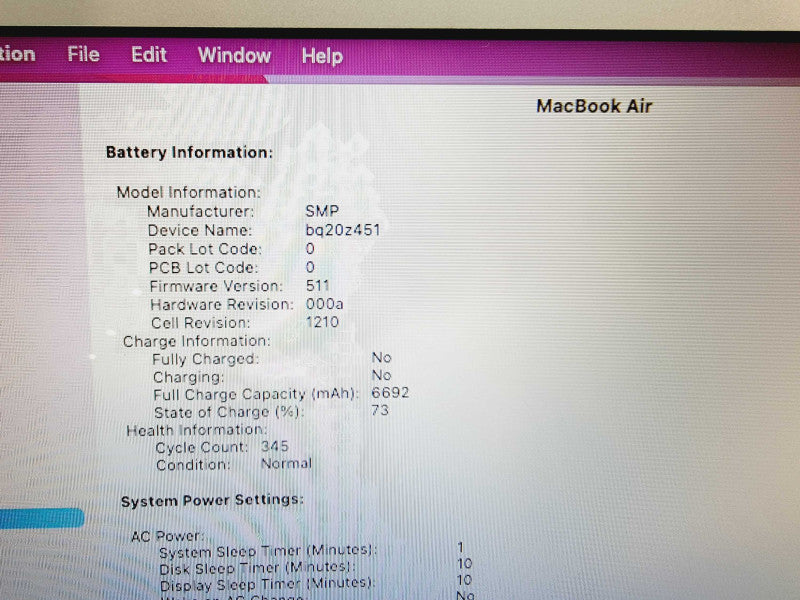 Apple Macbook Air 2015 13\\" Core i7-5650U @ 2.2GHz 8GB DDR3 120GB SSD Q(