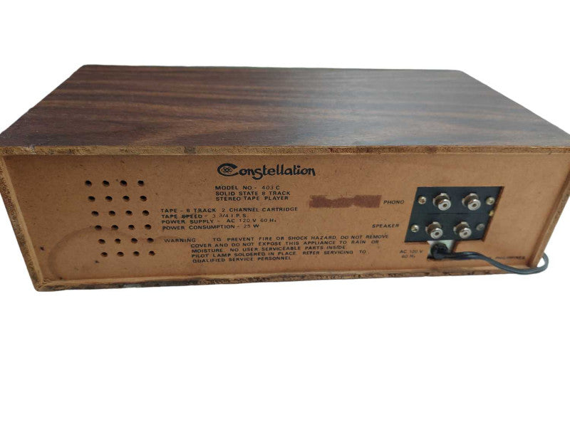 Constellation Solid State Stereo Tape 8-Track Player Model: 403C  â
