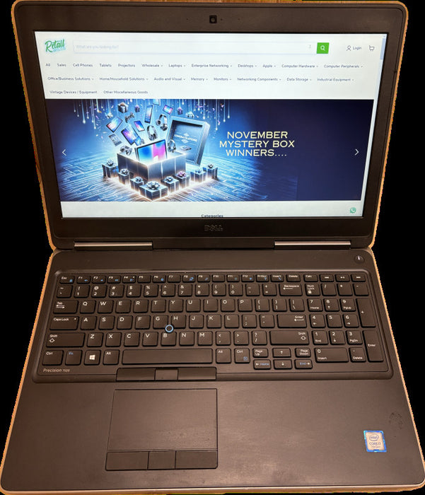 DELL Precision 7520 i7-7920HQ@31.GHz QUADRO M1200 4GB GPU 32GB 512SSD READ!