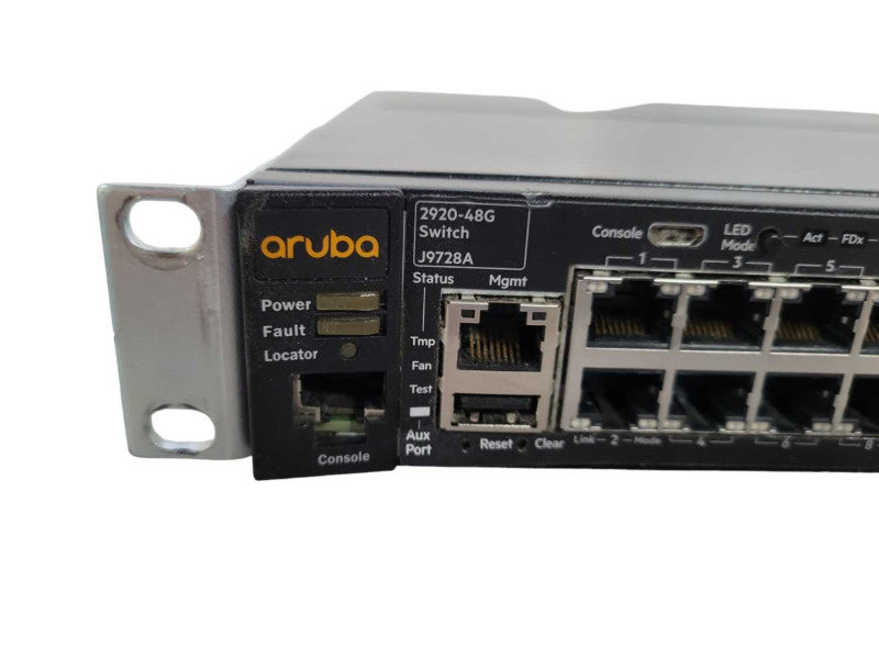 HP Aruba 2920-48G J9728A Gigabit Network Switch - Factory Reset !