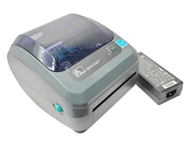 Zebra GK420D GK42-202510-000 Direct Thermal Label Printer w/ Power adapter _