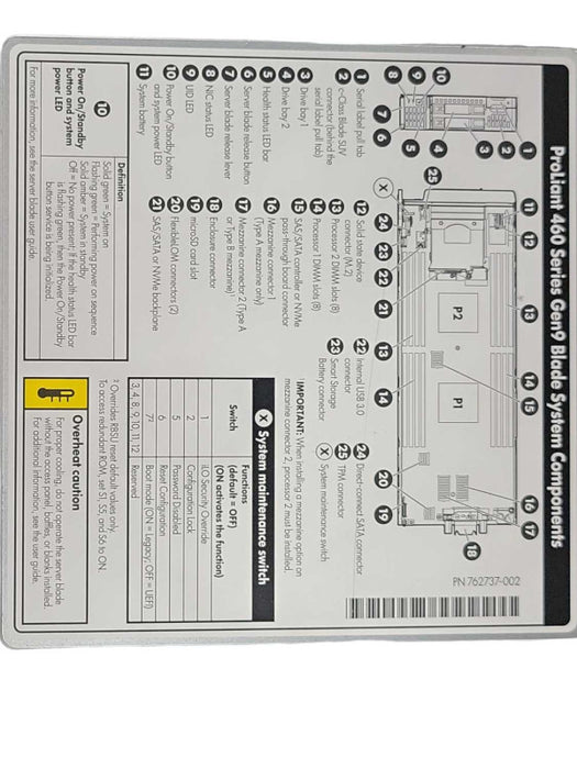 HP ProLiant BL460c Gen9 Blade 1x Xeon E5-2637 v4 3.5GHz No RAM/HDD\\'s  Q_