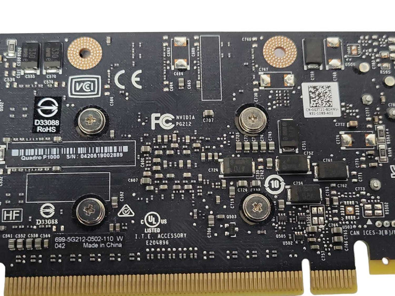NVIDIA Quadro P1000 4GB GDDR5 PCI GPU 4x Mini DisplayPort  _