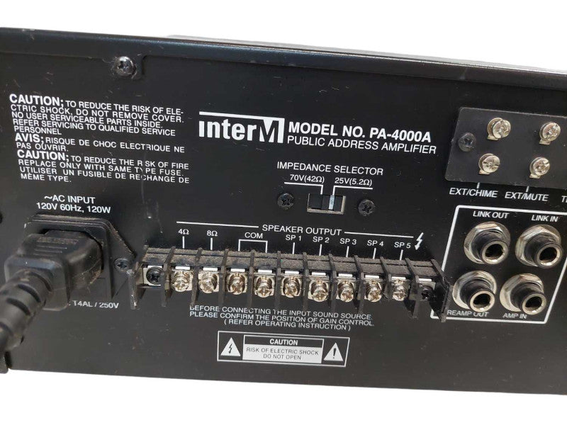 InterM Public Address Amplifier Model: PA-4000A =