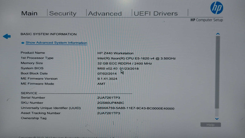 HP Z440 Workstation Xeon E5-1620 V4 @ 3.50ghz / 32gb ram / Quadro M2000 #