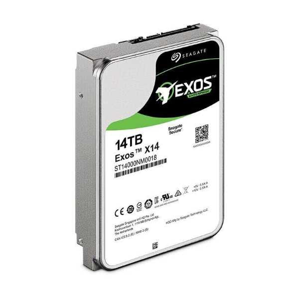 Seagate Exos X14 HDD 14TB SATA 6Gb/s 3.5\\" Enterprise Hard Drive ST14000NM0018 :