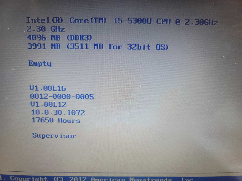 Panasonic ToughBook CF-54| i5-5300U| 4GB DDR3| NO STORAGE | 17650 HOURS Î²