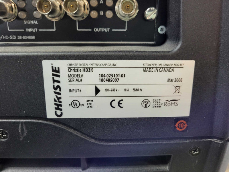 Christie HD3K DLP Projector READ $