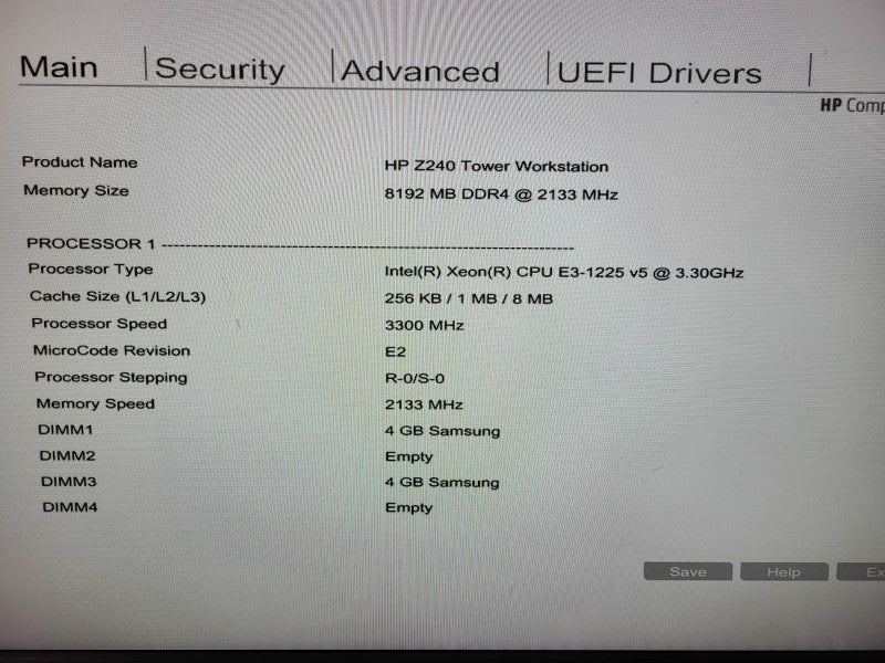 HP Z240 Workstation | Xeon E3-1225 v5 @ 3.30GHz 8GB DDR4 No GPU/HDD Q$