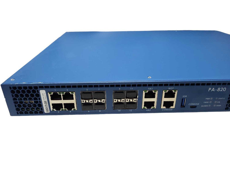Palo Alto Networks PA-820 8x1Gb SFP Enterprise Security 1U Firewall Appliance Q$