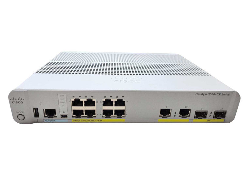Cisco WS-C3560CX-8PC-S | 8x Gigabit PoE+ 2x SFP Silent Switch **PARTS** )