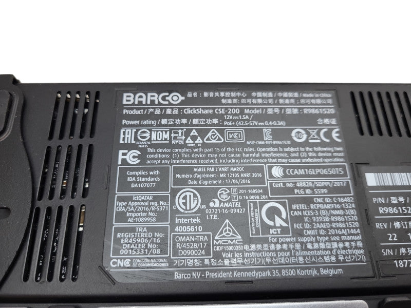 Barco Clickshare CSE-200 (R9861520) Wireless Presentation System & Buttons &