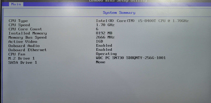 Lenovo ThinkCentre M720q - Core i5-8400T 8GB RAM | 256GB SSD +PWR ADPTR !