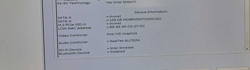 Dell OptiPlex 5060 USFF | i5-8500T @ 2.10GHz  8GB DDR4 128GB M.2 )