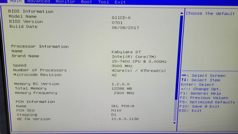 ASUS G11 - Core i5-7400 | 12GB RAM | GTX 1050 2GB | NO HDD %