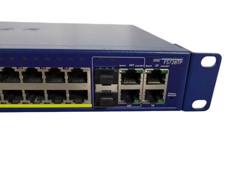Netgear FS728TP 28 Port PoE Fast Ethernet Network Smart Switch !