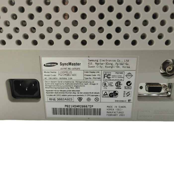 Samsung 1100P-plus 21 inch CRT Monitor Please READ  -