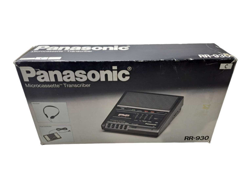 Panasonic RR-930 Desktop Cassette Transcriber / Recorder *No Foot Pedal** )