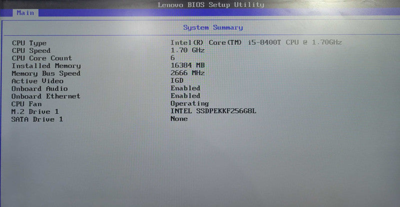 Lenovo ThinkCentre M720q - Core i5-8400T 16GB RAM | 256GB SSD +PWR ADPTR  !