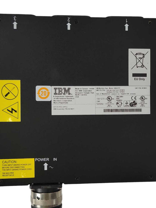 IBM 9306-RTP Power Distribution Rack PDU 220-240V 50/60Hz W/ Power Cable Q_