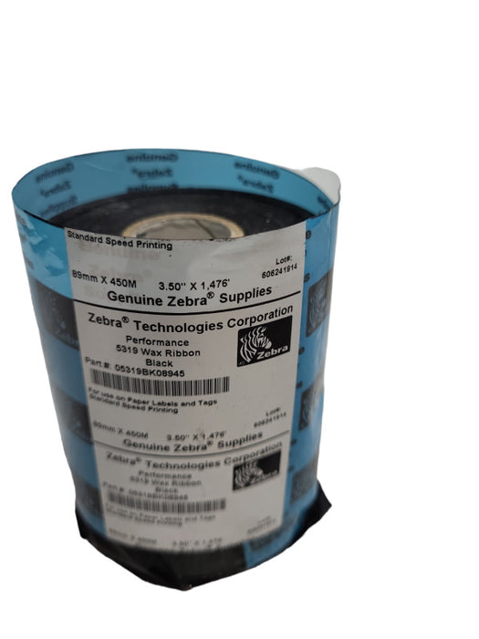 Zebra Performance 5319 Wax Ribbon Black &