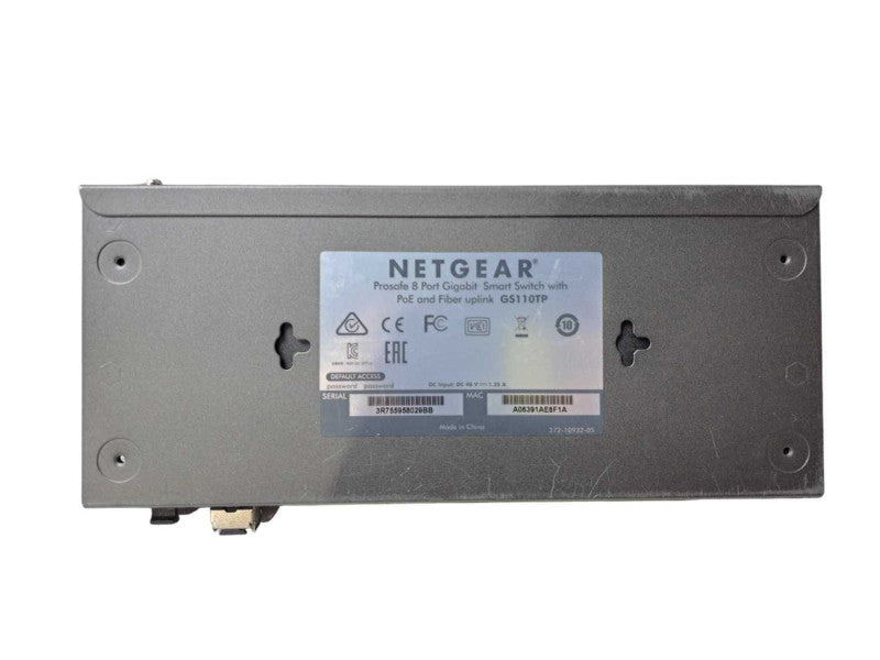 Netgear Prosafe GS110TP | 8-Port Gigabit PoE | 2x SFP Network Switch )