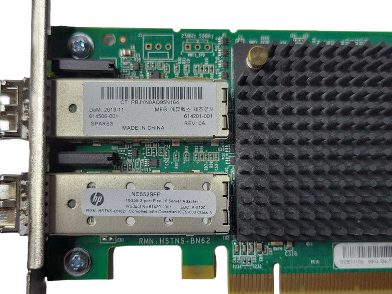 HP NC552SFP 10Gb 2-port Ethernet Server Adapter 614506-001 Q_