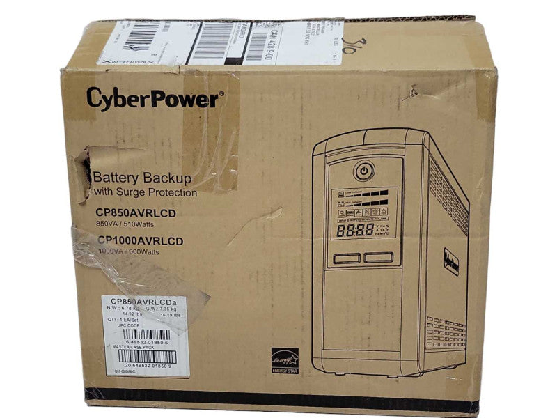 Open Box Cyberpower CP850AVRLCDa 850VA UPS _