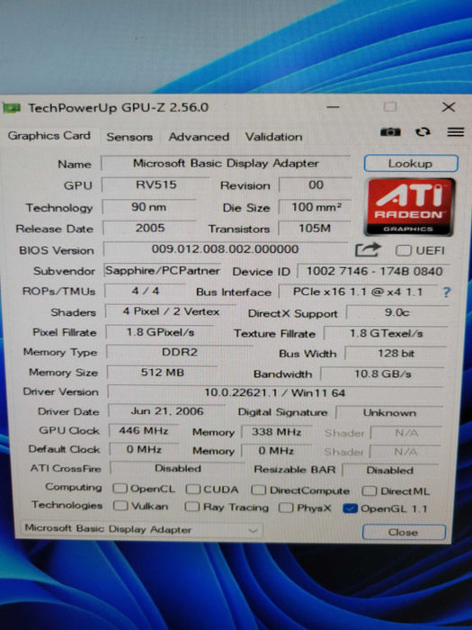 SAPPHIRE ATI RADERON X1300 512MB PCIE %