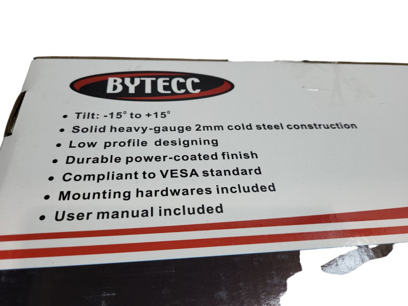 BYTECC 32-60in Tilting Lcd/Plasma Wall Mount, Black- New Q&