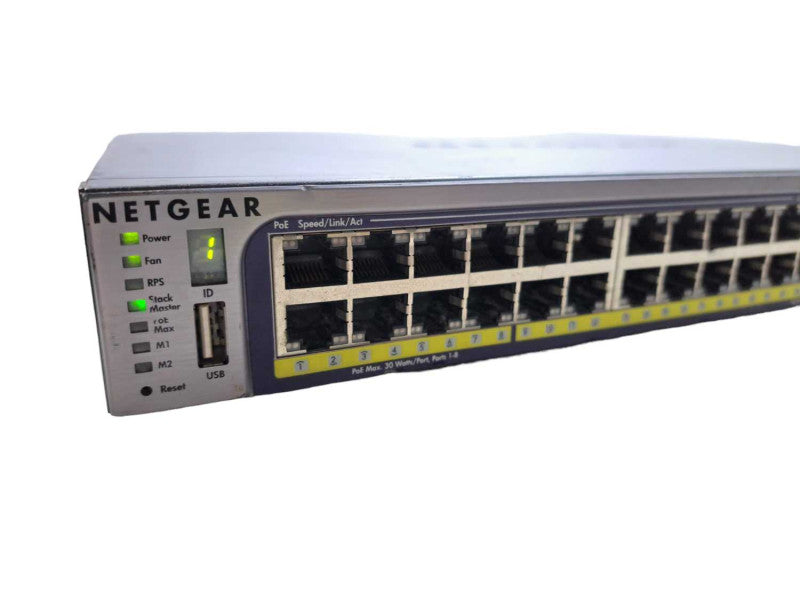 NetGear GSM7252PS | 48 Port Gigabit PoE L2 Managed Switch | 10G SFP+ )