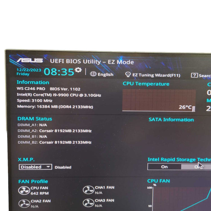 Custom PC ASUS WS C246 PRO MOBO with i9-9900 @3.10GHz 16GB RAM Plz READ  -