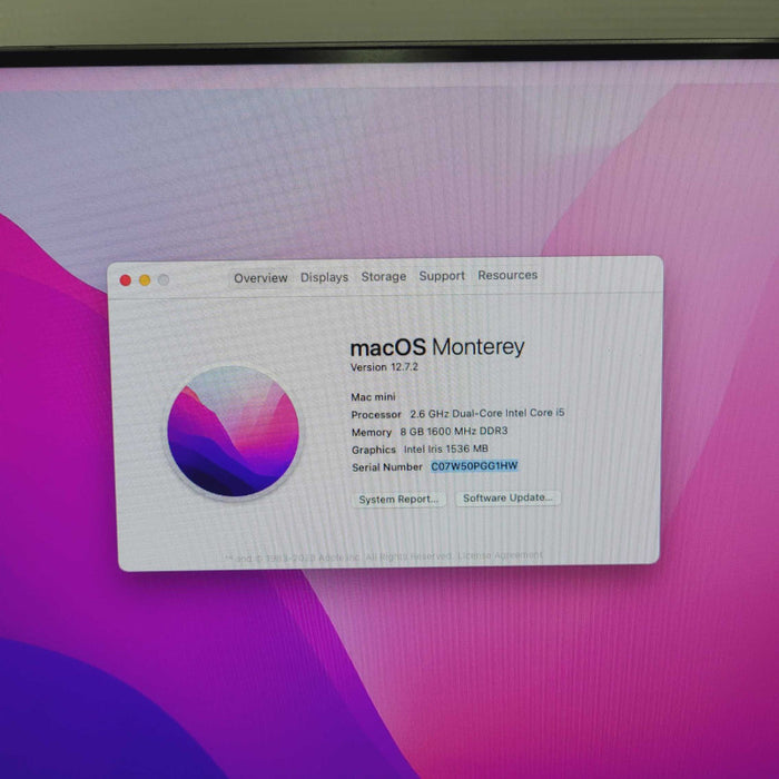 Apple Mac mini 2.6 GHz Core i5 (I5-4278U) (Late 2014) 8GB RAM & 1TB HDD -